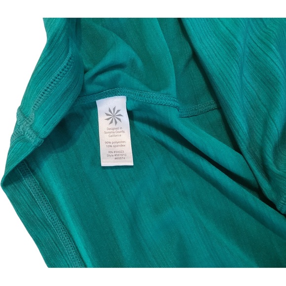 Athleta Women’s Long Sleeve Pullover 1/4 Zip Green Athletic Shirt Activewear XL - Picture 12 of 15